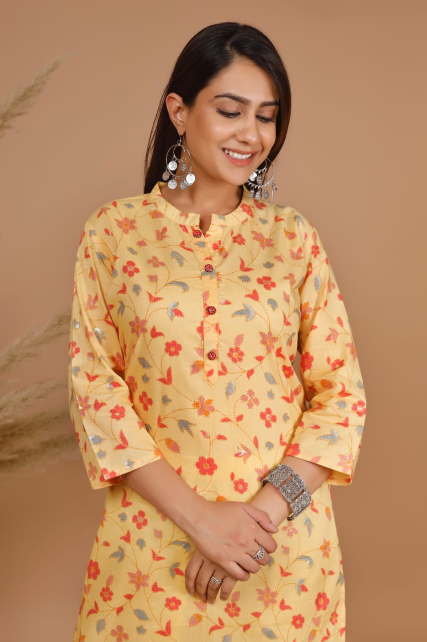 107001 Straight Cotton Kurti