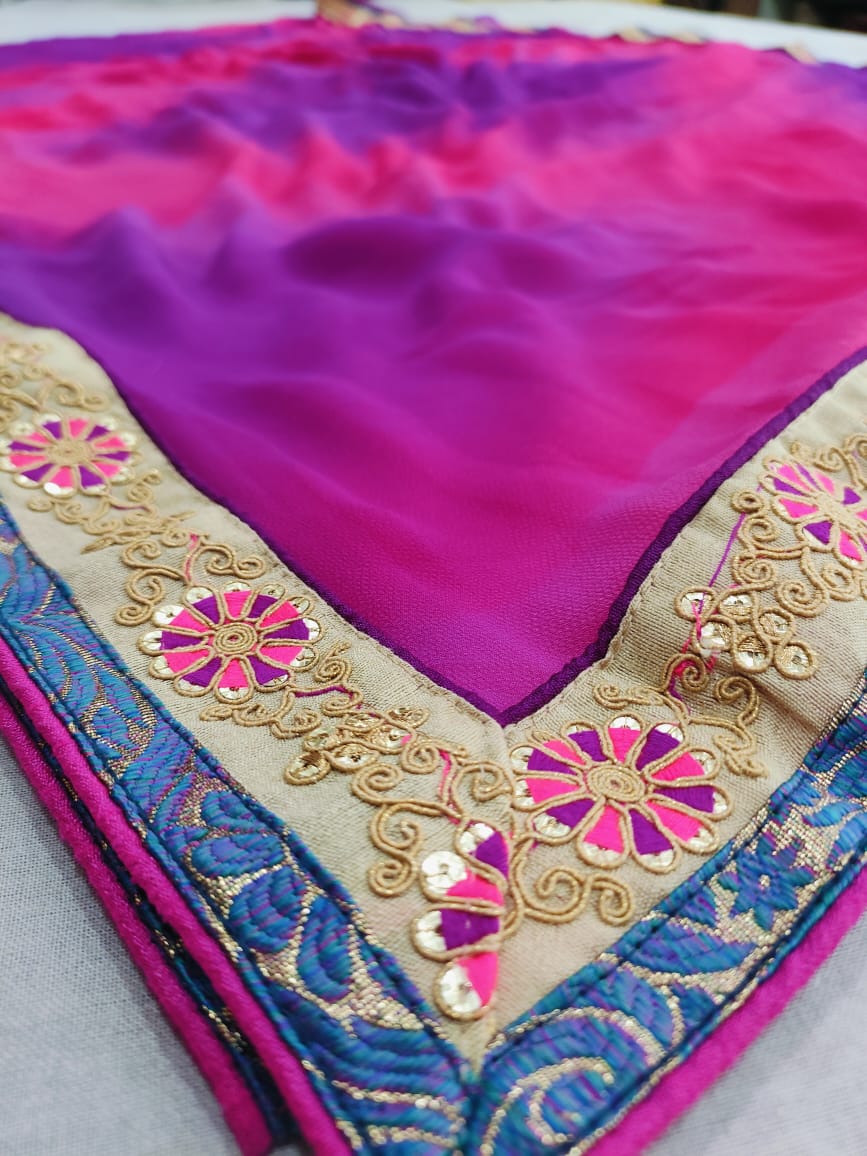 492006 Designer Fancy Saree With Heavy Border and Heavy Blouse