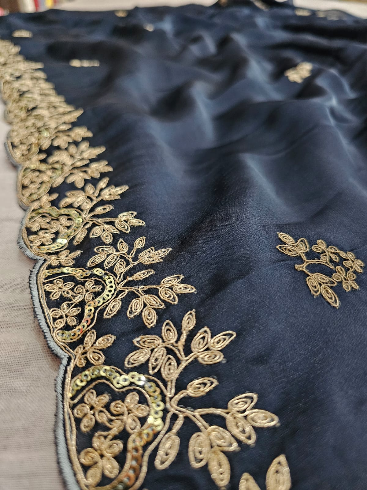 679005 Exclusive Pita Zari Work Designer H.O. Silk Saree - Blue