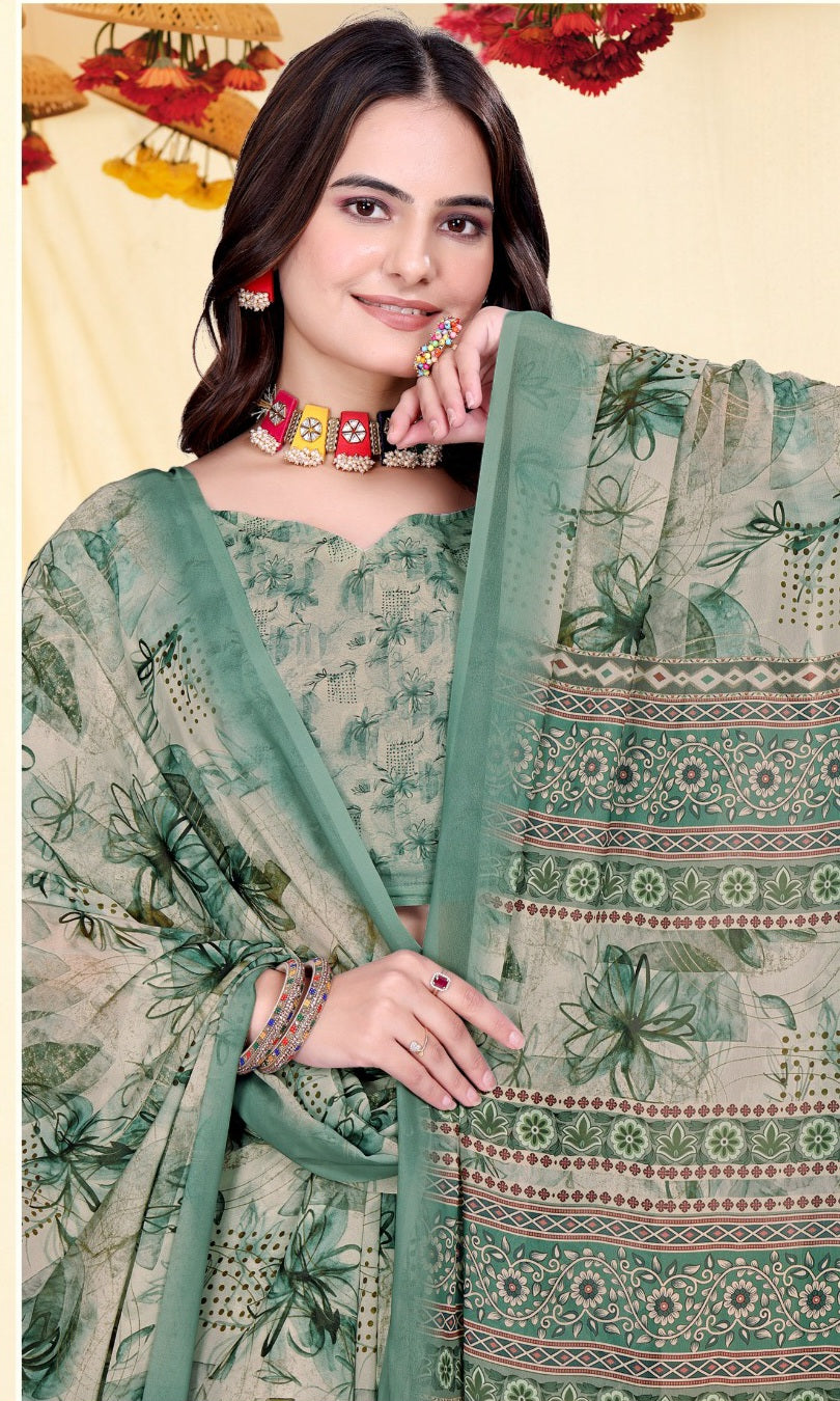 626009 हैवी जॉर्जेट डिजिटल प्रिंट साड़ी