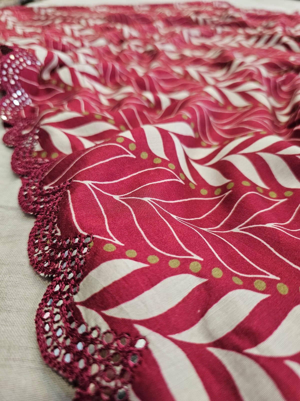 C72004 Exclusive Designer Saree with Cutwork and Dual Print 147002