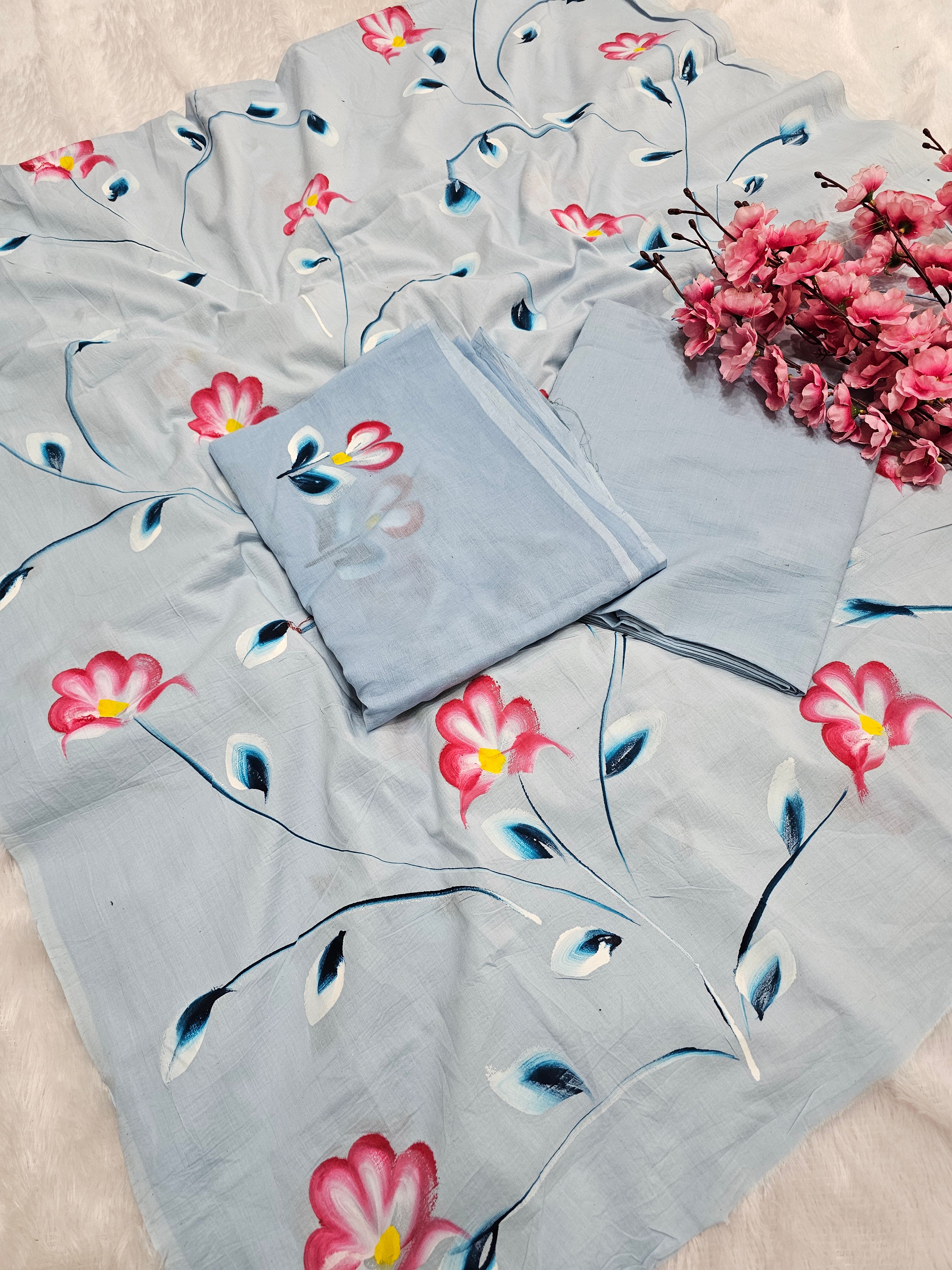 799011 Pure Malmal Cotton Unstitched Suit