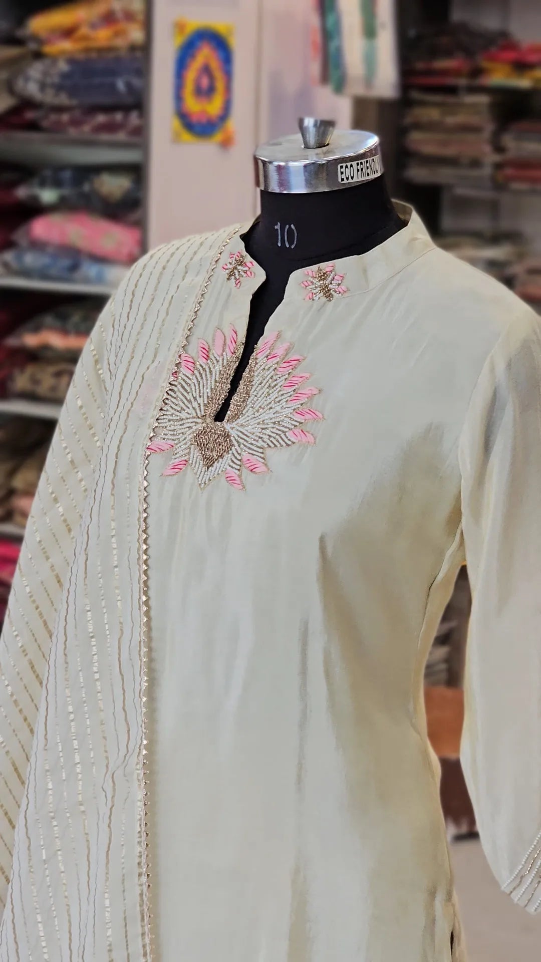 11971 Very Elegant Pure Golden Tissue Silk Party Wear Kurti with Skirt and Organza Dupatta