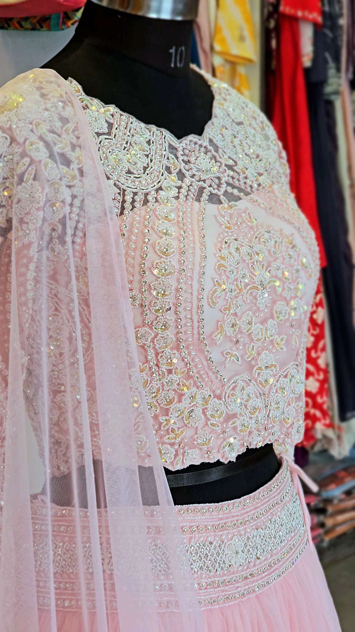 5013 Designer Soft Net Designer Lehenga with Heavy Designer Blouse