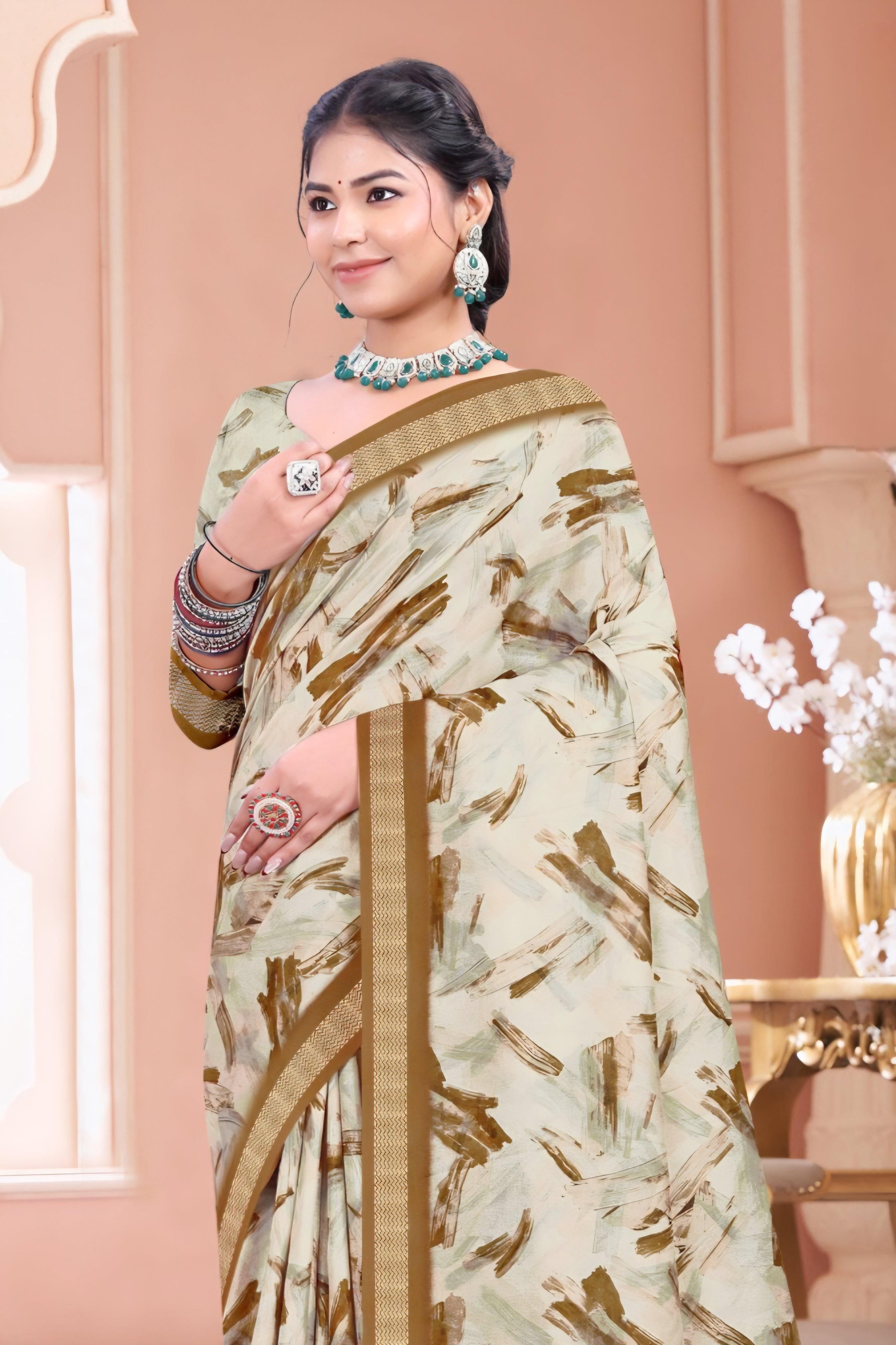 103309 Chitra Special Digital Print Premium Mass Mellow Saree