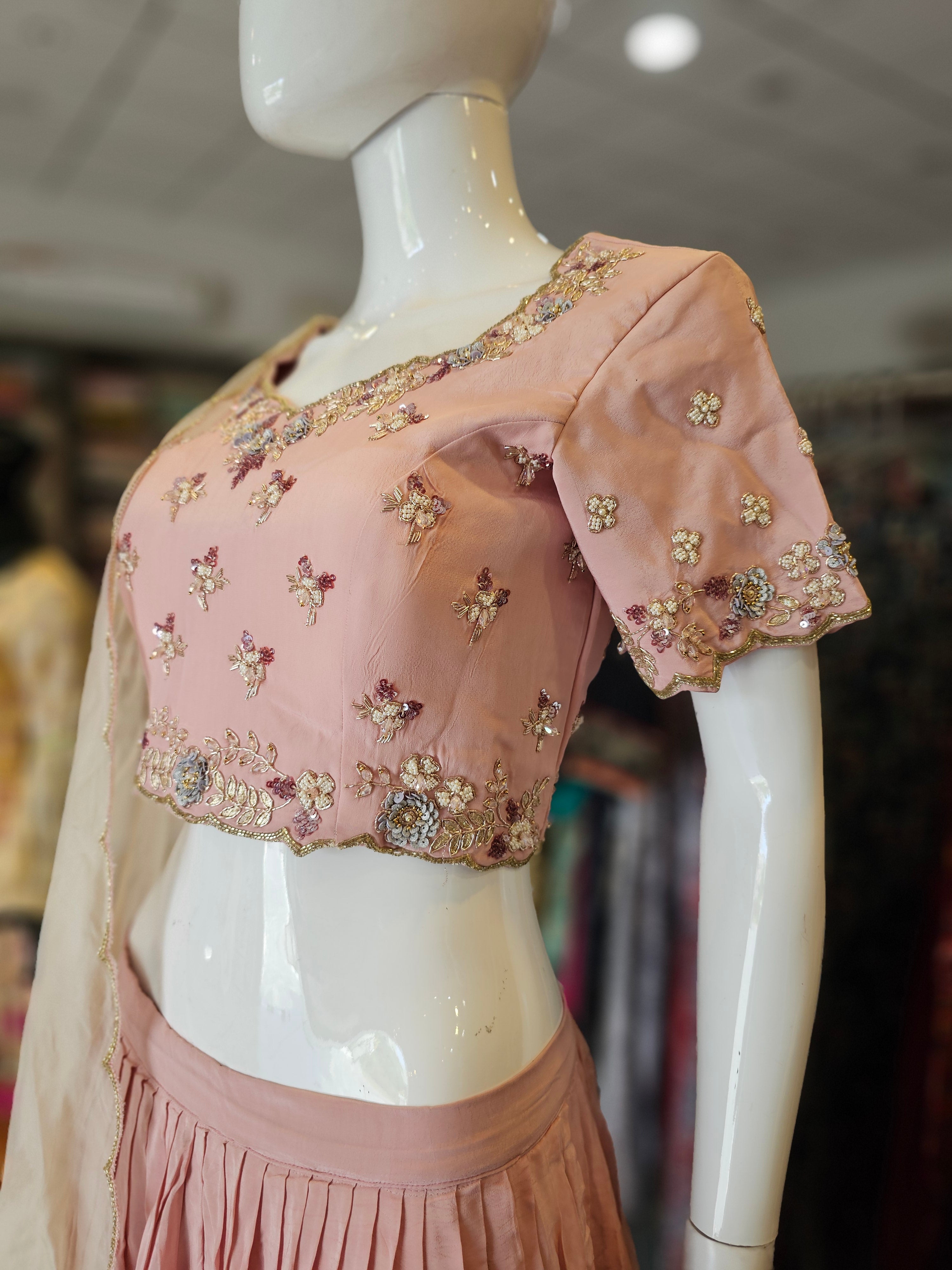 8682 Pure Crepe Silk Lehenga with Stitch Blouse and Dupatta – Lightweight, Premium & Wedding Special