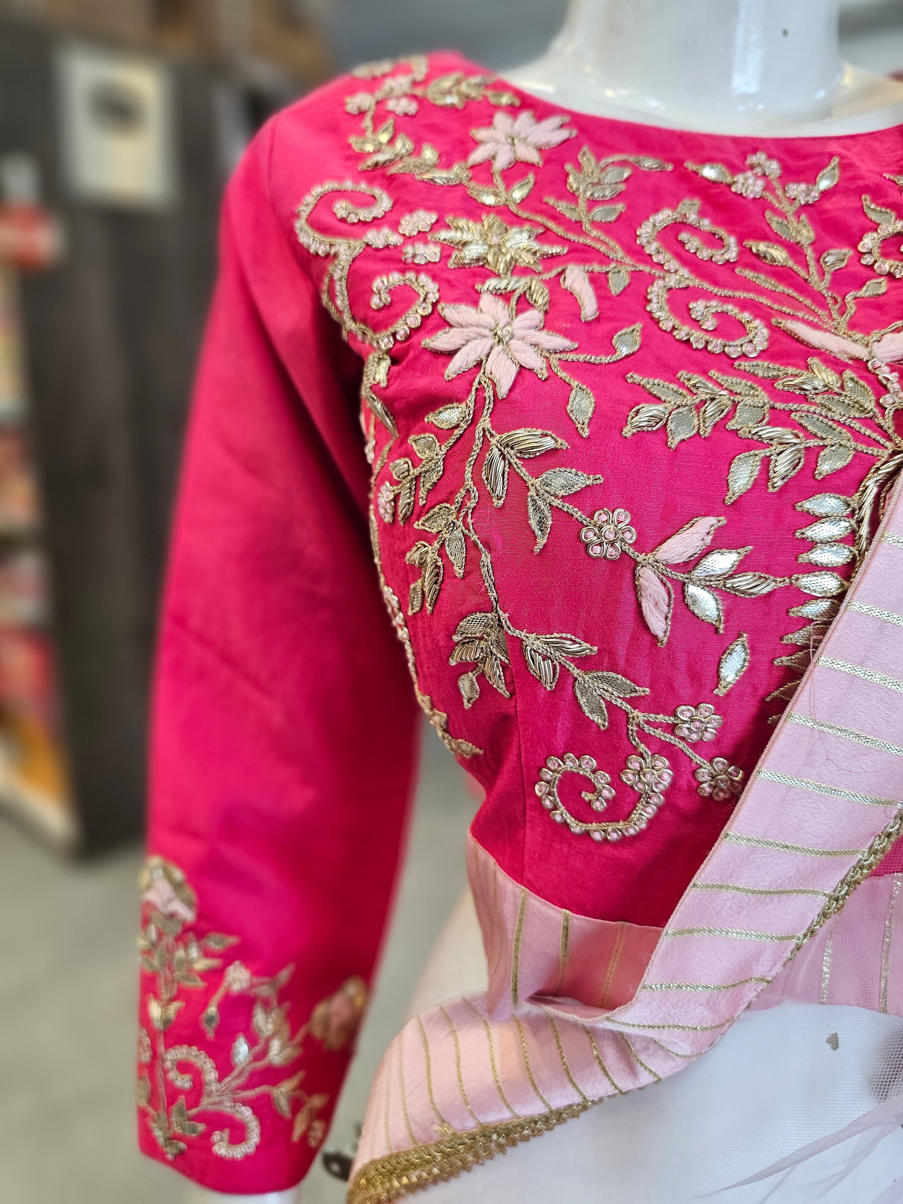 9509 Traditional and Stylish Russian Silk Lehenga with Hand Zardozi Premium Work