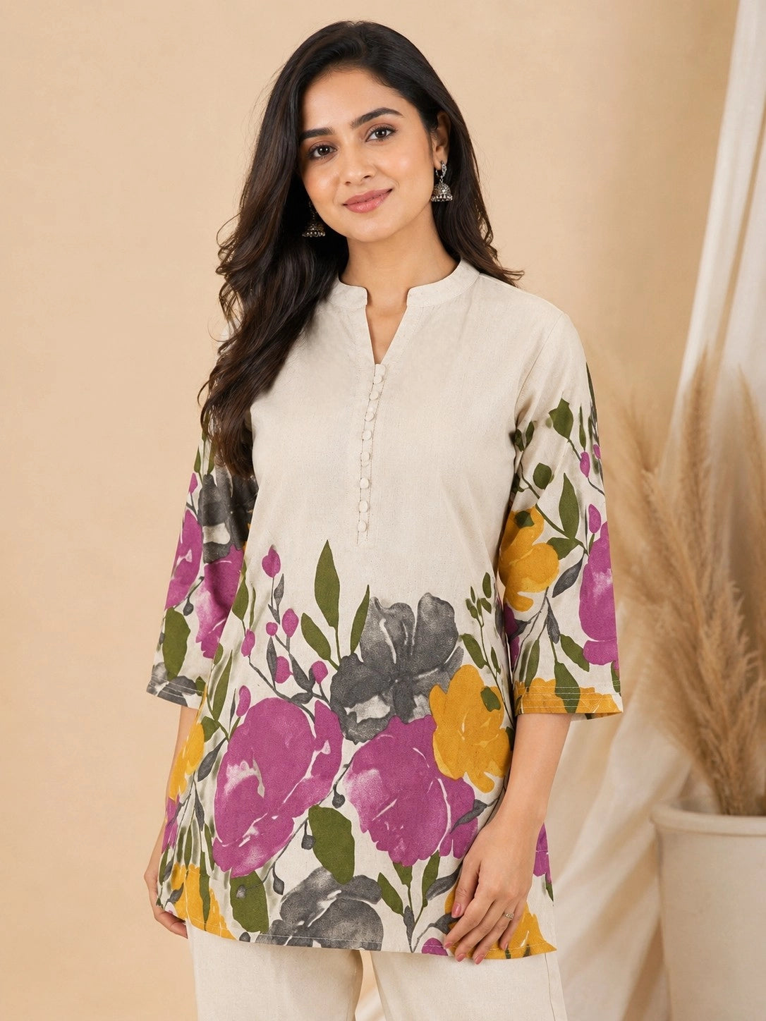 1682 Pure Natural Cotton Co-Ord Set