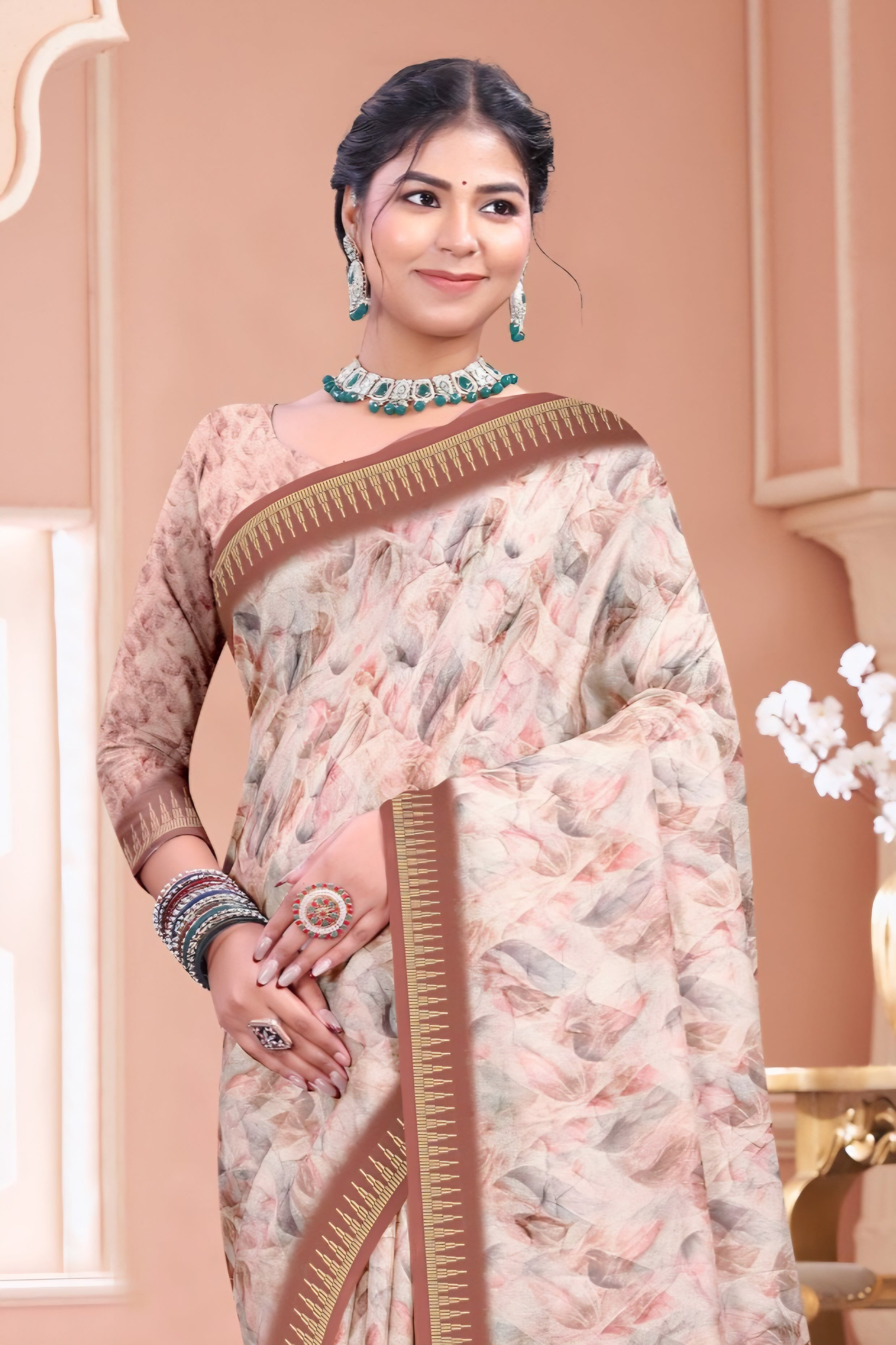 103306 Chitra Special Digital Print Premium Mass Mellow Saree