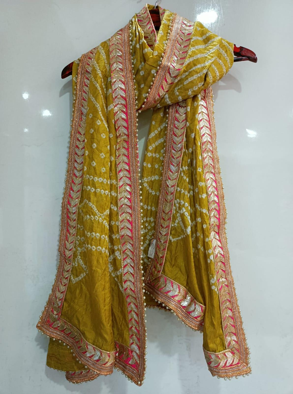 Women's Taffeta Silk Bhandhej Dupatta