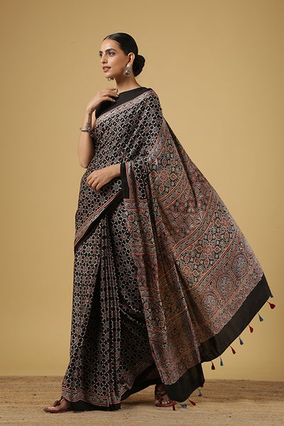 Ajrakh Saree