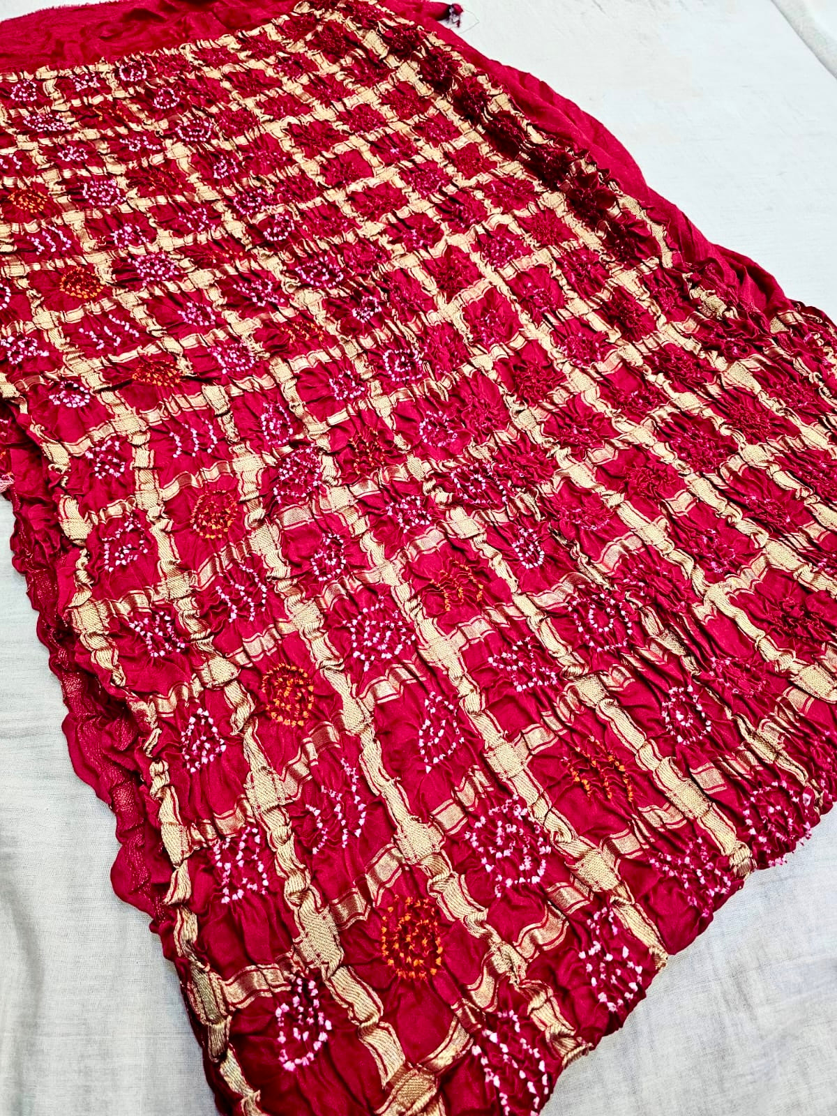 C75002 C75002 Premium Ghatchola Hand Bandhani Gajji Silk Saree - Red – Chitra ...