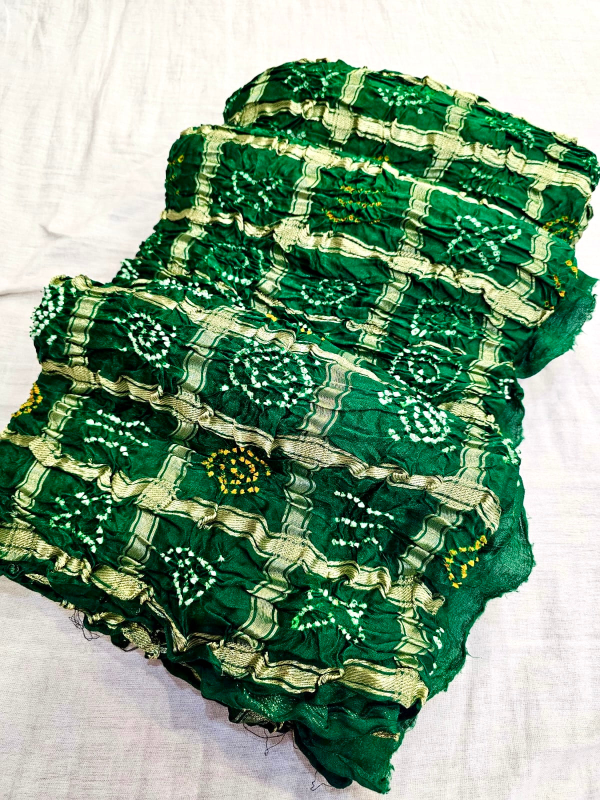 C75002 C75002 Premium Ghatchola Hand Bandhani Gajji Silk Saree - Green ...