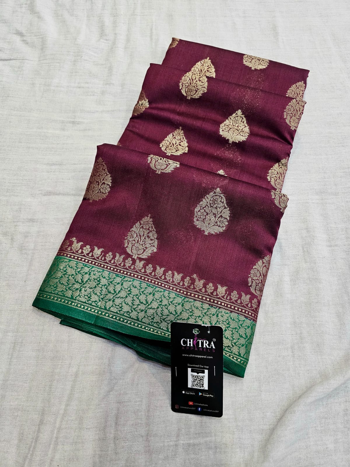 C73005 Pure Banarasi Silk Saree With Silver Zari Weaving