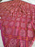 162004 Modal Silk Pure Ajrakh Bandhani Saree Kalamkari Zari Pallu and Ajrakh Printed Blouse - Rani