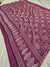 162003 Modal Silk Pure Ajrakh Bandhani Saree Zari Pallu and Bandhani Blouse - Purple