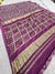 162002 Modal Silk Pure Ajrakh Print Pallu with Zari Patola Saree - Purple