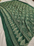 162003 Modal Silk Pure Ajrakh Bandhani Saree Zari Pallu and Bandhani Blouse - Green
