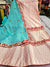 512003 Rajasthani Satin Silk Embroidery Lehenga - Pink
