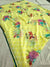 513006 Semi Chiffon Flower Printed Saree with Border & Blouse