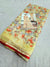 513007 Semi Chiffon Flower Printed Saree with Border & Blouse