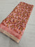 515008 Flower Print Saree with Border - Pink