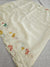 517005 Hand Painted Fancy Saree with Embroidery - Off White