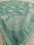 517001 Threat Embroidery Fancy Cotton Silk Saree - Green