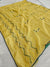 518003 Soft Linen Saree With Embroidery - Yellow