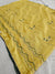 518003 Soft Linen Saree With Embroidery - Yellow