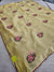 518002 Soft Linen Saree With Embroidery - Yellow