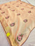 518002 Soft Linen Saree With Embroidery - Pink