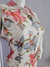 166007 Floral Printed A Line One Piece White Middy