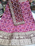 524001 Banarasi Zari Weaving Bandhani Shaded Lehenga - Wine