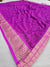 526009 Purple Banded Printed Saree 358003