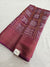 529003 Bandhani Print Cotton Silk Saree - Purple Wine
