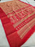 529002 Batik Print Cotton Silk Saree - Red