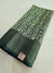 529002 Batik Print Cotton Silk Saree - Green