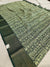 529002 Batik Print Cotton Silk Saree - Green