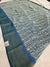 529002 Batik Print Cotton Silk Saree - Royal Blue