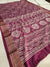 529001 Batik Print Cotton Silk Saree - Wine