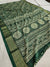 529001 Batik Print Cotton Silk Saree - Green