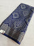 529001 Batik Print Cotton Silk Saree - Navy Blue