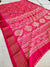 529001 Batik Print Cotton Silk Saree - Rani