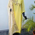 539006 Party Wear Designer Straight Kurti with Dupatta