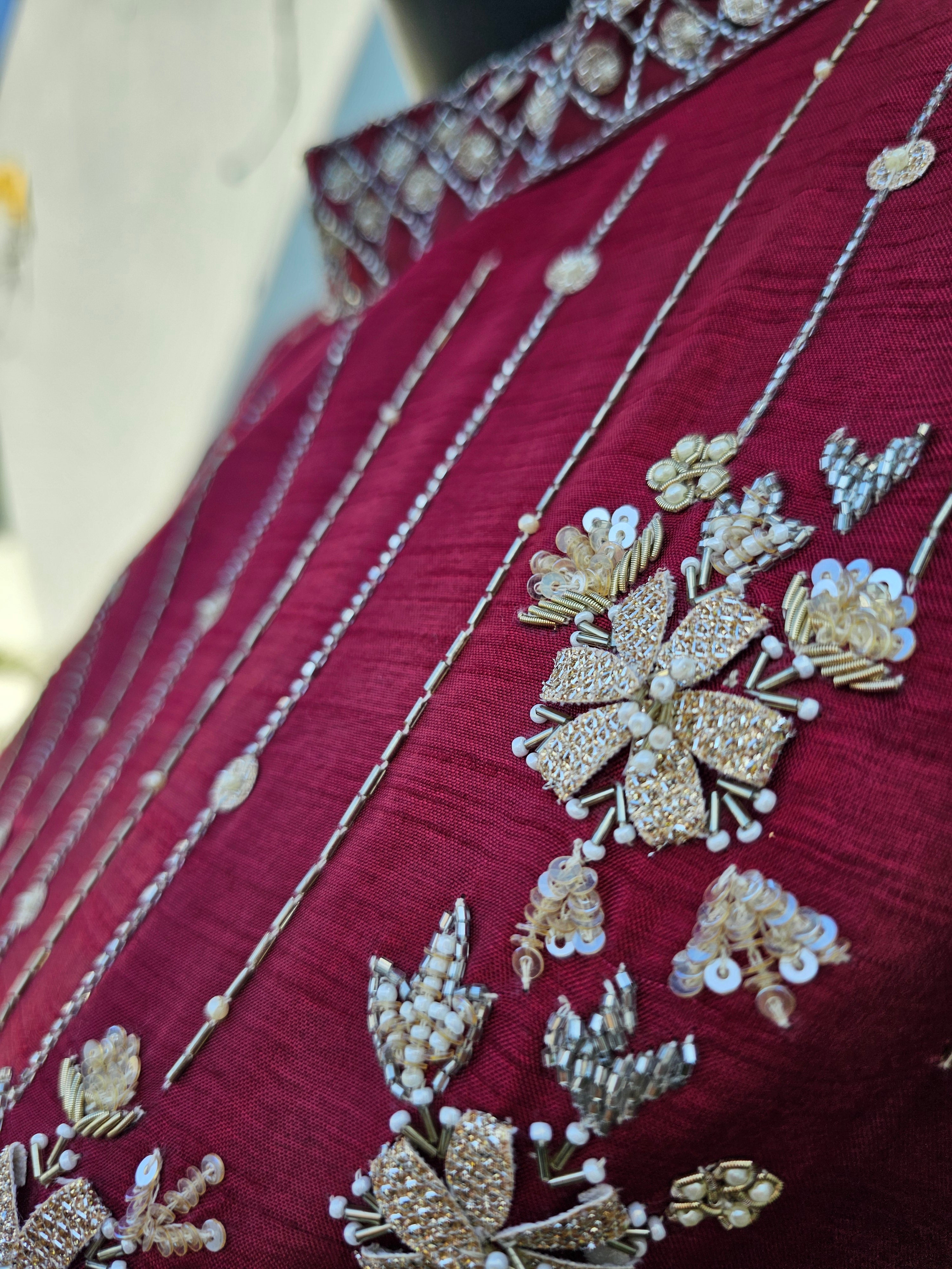 539007 Party Wear Designer Straight Kurti with Heavy Hand Work Work