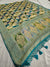 533001 Pure Gajji Silk Saree With Minakari Work - Teal Green