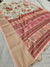 536006 Soft Linen Cotton Flower Print Saree with Zari Weaving Border