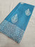 542003 Semi Dola Silk Batik Print Saree - Blue
