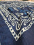542002 Semi Dola Silk Batik Print Saree - Blue